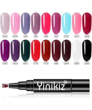 LICHENGTAI One Step Gel Nail Polish Pen 3 in 1 Nail Polish Pen UV Nail Gel Painting Pen No Base Top Coat Need Nails Art Tool Soak Off Gel Ideal for Home and Professional Manicure 086 - Buy Online on SooperMarket.com