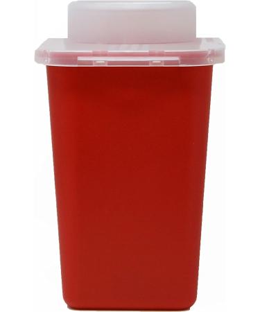 2 Gallon Sharps and Biohazard Waste Disposal Container with Chimney Top Lid - Pack of 2 | Oakridge Products - Buy Online on SooperMarket.com
