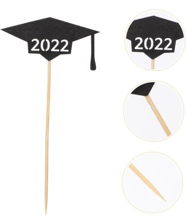 Vaguelly 30pcs 2022 2022 Cake Inserts Cake Ornament Cupcake Topper Capacillos Para Cupcake Graduation Cap Decorations Mini Paper Cups Graduation Cake Decor Baking Paper Bamboo Stick - Buy Online on SooperMarket.com
