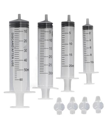 Professional syringe baby nose substance 4PCs reusable portable 10 ml 20 ml 30 ml 60 ml nose rinsing set with silicone suction cup nose crops
