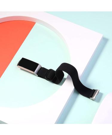 Witzon Adjustable Elastic Bands for Fitbit Charge 4/3/3SE - Breathable Fabric Pattern Replacement Strap for Women Men - Solid Black - Buy Online on SooperMarket.com