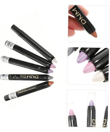 Mikinona 5pcs Pearlescent Eyeshadow Pencil Makeup Pen Women Cosmetics Glitter Eyeshadow Sticks Packing - Buy Online on SooperMarket.com