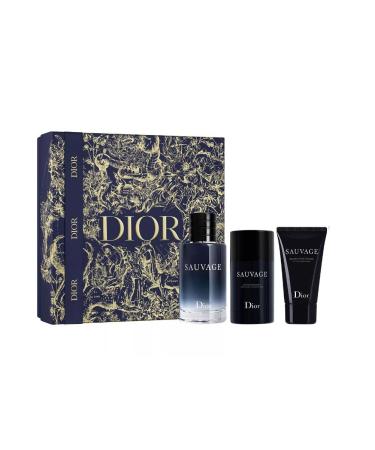Christian Dior Sauvage For Men 3 Piece Set (3.4 Ounce Eau De Toilette Spray + 1.7 Ounce After Shave Balm + 2.6 Ounce Deodorant Stick) - Buy Online on SooperMarket.com