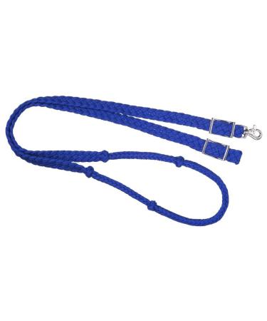 Tough 1 Knotted Cord Roping Reins Royal Blue