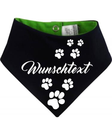 Small grate of bilateral multicolor dogs turning cloth (FB: Navy-Lime) (Gr.3- HU 36-44 cm) with your desired text size 3- neck circumference 36- 44 cm navy lime