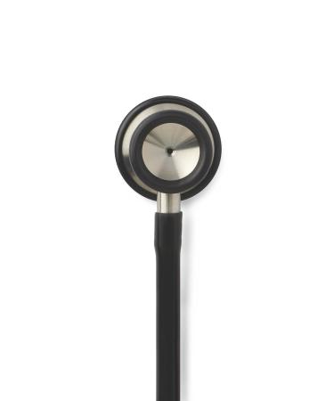 Medline Elite Stainless Steel Cardiology Stethoscope Black Acoustically Superior