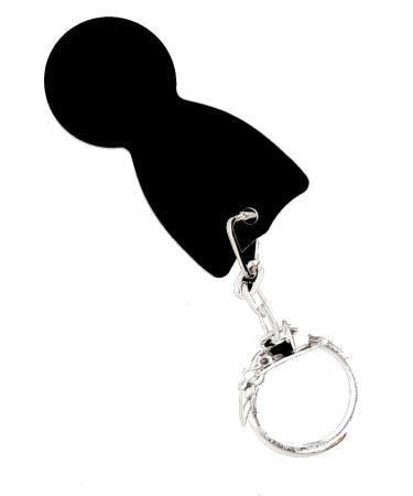 Shopping cart chips. Black. With fastening ring. For long fingernails. Also suitable for use with UV gel (10)