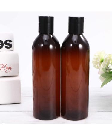 Minkissy Shampoo Dispenser 6pcs 250ml Portable Travel Bottles Plastic Refillable Bottles Plastic Squeeze Bottle with Disc Cap for Shampoo Lotion (Brown Bottle) Travel Size Toiletries - Buy Online on SooperMarket.com