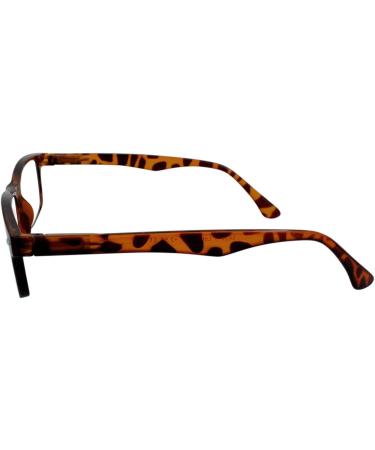 TBOC Reading Glasses +2.50 - Brown Tortoise | Stylish Reading Aid for Men & Women | Perfect for Seniors & Digital Devices - Buy Online on SooperMarket.com