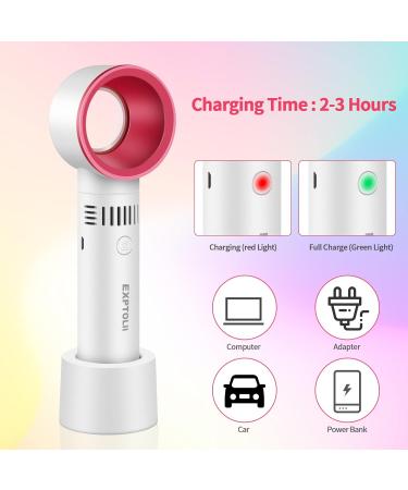 Portable USB Rechargeable Eyelash Fan Dryer with Lash Tweezers - Mini Bladeless Handheld Cooling Blower for Essential Eyelash Extension Supplies (White) - Buy Online on SooperMarket.com