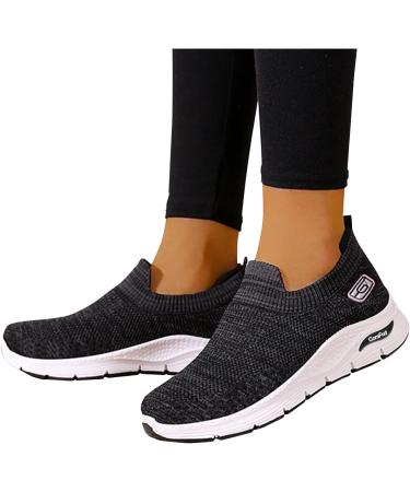 Rytejfes Women's White Waterproof Wedge Heel Sneakers - Stylish Laced Walking Shoes & Slip-On Flats in Blue & Black - Size 40 EU - Buy Online on SooperMarket.com