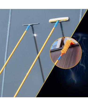 9.5M Telescopic Pole Household Brush Window Wipers Door Head and Exterior Wall High-rise Cleaning Products Glass Cleaning Tools Photovoltaic Panel Cleaning 7.7M/25.2FT