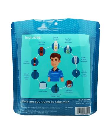 Handy Solutions 10 Piece Men's Travel Kit in Resealable Printed Bag - Buy Online on SooperMarket.com
