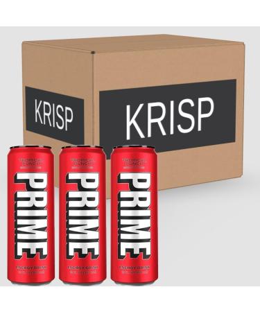 3 x 330ml Energy Drink Tropical Fruit Flavour NO added Sugar Fizzy Vegan Gluten Free - Buy Online on SooperMarket.com