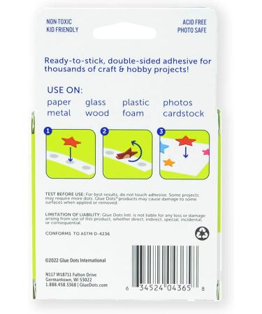 Glue Dots Craft Dots  Clear  Double-Sided  1/2  Roll of 200 (08165E) Craft Dots Roll - Buy Online on SooperMarket.com