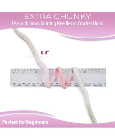 Lomaire Chunky Yarn Blanket Crochet Kit - 3.3LB Chenille Yarn, 8mm Crochet Hook, Cotton Tote Bag - Knitting & Crochet Supplies in Pink Coffee Mushroom - Buy Online on SooperMarket.com