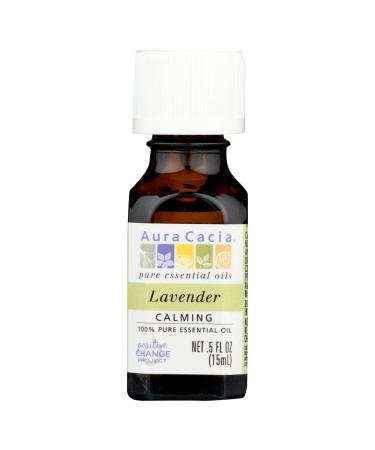 Aura Cacia Pure Essential Oil Lavender .5 fl oz (15 ml)