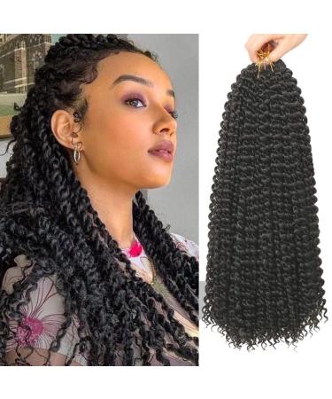 Passion twist hair 7 packs 18-inch water wave hair for long Bohemian hair lichen from hair yddm passion twist crochet hair extensions (2# 7Pack-18inch) 2# 18inch (7 Pack)