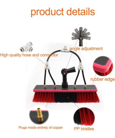 Water Fed Pole Kit 36ft Length Water Fed Brush w/Squeegee 11m Water Fed Cleaning System 3-in-1 Aluminum Outdoor Window Cleaner Hose Cleaning Tool for Window Glass Extendable Cleaner Conservatory 55cm Brush Head 7M/24FT - Buy Online on SooperMarket.com