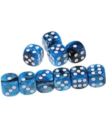 Yiotfandoll 10PCS Polyhedral Dice Set - 16mm Acrylic Dice for RPG, MTG, DND - Blue Black Color - Table Games - Buy Online on SooperMarket.com