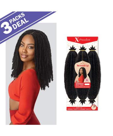 Outre X-pression Twisted Up Springy Afro Twist 16 - 3-Pack Multi Deals (1B) - Buy Online on SooperMarket.com