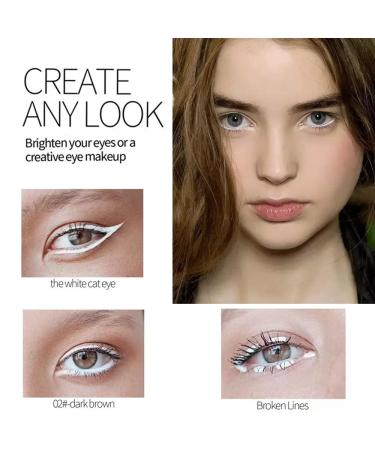 Yeweian Black White Eyeliner Pencil Set - Waterproof High Pigmented Eye Brightener Stick for Women - Matte Smooth Finish - Includes Built-in Sharpener - Buy Online on SooperMarket.com