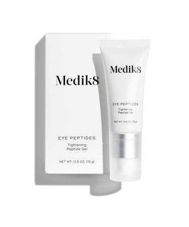 Medik8 Eye Peptides - Firming Hydrating Daily Under Eye Skin Repair Gel - Smoothing Tightening Anti-Aging Treatment for Reducing Wrinkles - Plumping Refreshing Gentle Skin Regeneration - 0.5 oz