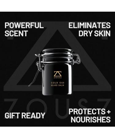 ZOUSZ Gold Oud Premium Beard Balm - Earthy Oud Scented Beard Grooming Butter | 50g - Buy Online on SooperMarket.com