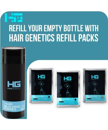 Hair Genetics Black Hair Fibres (22g) - Hair Loss Treatment & Thinning Hair Solution - Buy Online on SooperMarket.com