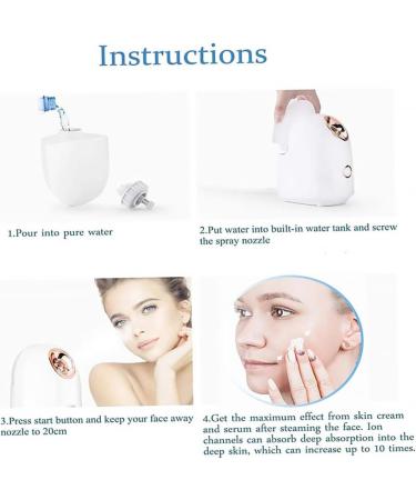 PLAFOPE Abs White Portable Facial Handy Mist Sprayer Mist Humidifier Home Sauna Spa - Buy Online on SooperMarket.com