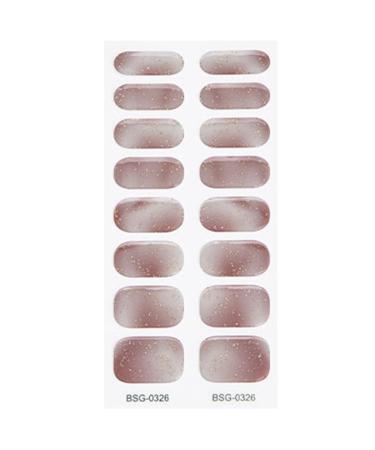 Semi Cured Gel Nail Polish Stickers Fashion Classical Nails Strips Waterproof Adhesive Full Wraps Gel Nail Art Stickers Semi Cured Gel Nail Strips Starter Kits BSG0326
