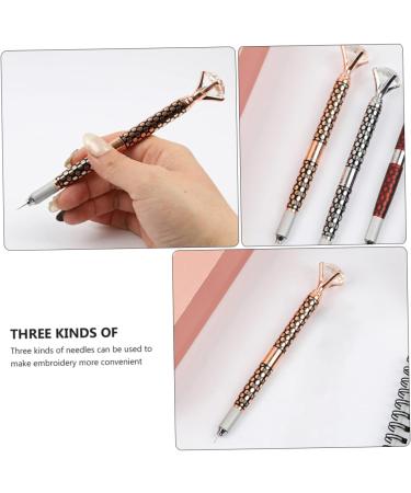 Baluue 3 Embroidery Pen Eyebrow Pen Brow Pencil Makeup Microblading Pen Crystal Golden - Buy Online on SooperMarket.com
