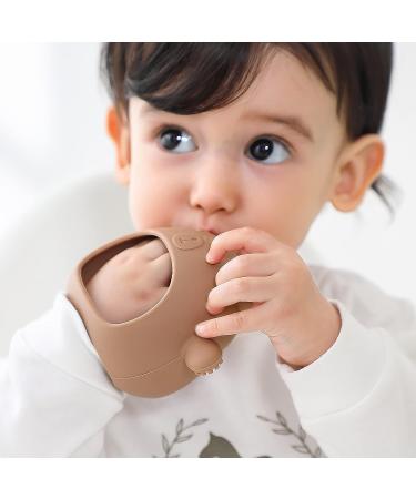 COZYPANDA Baby Teething Toys - BPA Free Bear Teether for Babies 0-6 Months - Teething Relief Pacifiers - Brown - Buy Online on SooperMarket.com