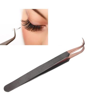 Professional Stainless Steel Eyelash Extension Tweezers | Curved Salons Tweezers for Precision Application - Buy Online on SooperMarket.com