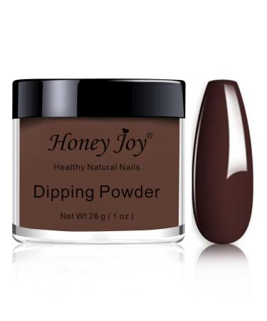 28g/Box Fine Dipping Powder Maroon Brown Coffee Colors No Need Lamp Cure Dip Powder Nails Like Gel Polish Effect Even & Smooth Finishing (no.18) HJ-ND064B-No.18