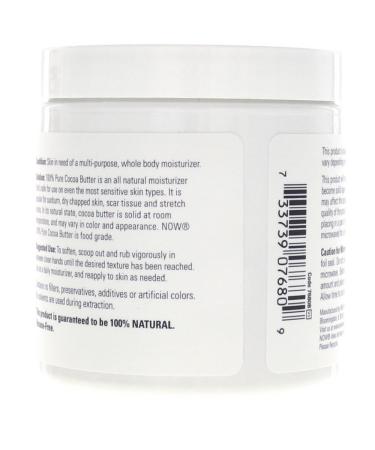 Now Foods Cocoa Butter 7 oz (Pack of 2) - 100% Pure | Best Quality Cocoa Butter - Buy Online on SooperMarket.com