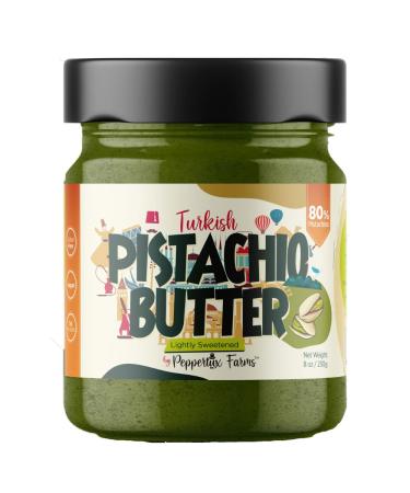 Peppertux Farms Pistachio Butter - The Original I NO REFINED SUGAR I NO SALT - NO CHEMICALS I ALL NATURAL Perfect Upgrade to Peanut Butter I Made with Turkish Antep Pistachios (The Original Pistachio Butter)