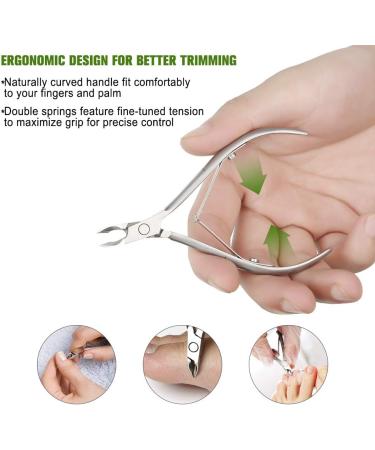 BEZOX Stainless Steel Cuticle Clippers - Professional Manicure Cuticle Nipper (6mm) Sand Silver - Buy Online on SooperMarket.com