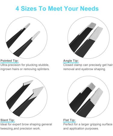 Professional 6+1 PCS Tweezer Kit for Ingrown Hair, Eyebrow Plucking, and Splinter Removal - Perfect for Men and Women - Buy Online on SooperMarket.com