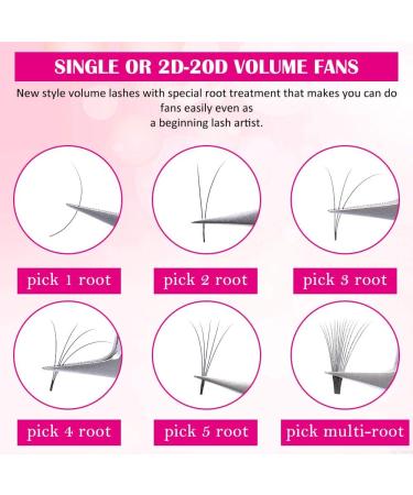 8-14mm Fadlash Easy Fan D Curl Russian Eyelash Extensions 0.10 - Natural Look Self Fanning Lashes - Buy Online on SooperMarket.com