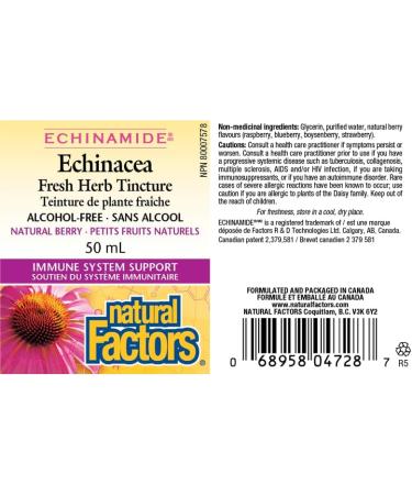 Echinacea Alcohol-Free Fresh Herb Tincture Natural Berry ECHINAMIDE - Buy Online on SooperMarket.com