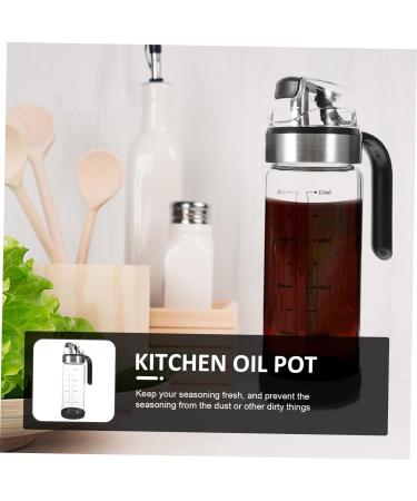 Alipis 3pcs Automatic Opening and Closing Oiler Glass Vinegar Pot Oil Container Syrup Bottle Soy Sauce Bottle Vinegar Container Soy Sauce Container Oil Bottle Stainless Steel Olive Oil Pp 22X7X7CMx3pcs As Shownx3pcs - Buy Online on SooperMarket.com