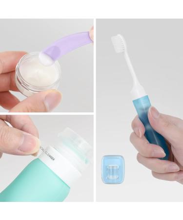 100ml Silicone Travel Bottles Set | 4 Leak-Proof TSA Approved Containers for Shampoo & Lotion | BPA Free Colorful Travel Essentials - Buy Online on SooperMarket.com