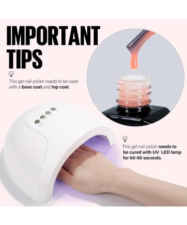 TOMICCA Nude Jelly Gel Polish - Pink Translucent Soak Off Neutral Color 15ML - Buy Online on SooperMarket.com