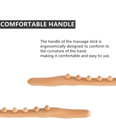 Yinhing Wooden Gua Sha Massage Tools - 8-Point Massage Roller Stick for Home & Salon Beauty Care - Buy Online on SooperMarket.com