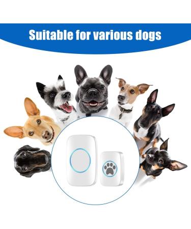Wireless Touch Cat & Dog Bell Buzzer - Waterproof Intelligent LED Doorbell with 300m Range 60 Ringtones & Adjustable Volume - Buy Online on SooperMarket.com