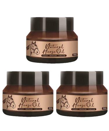 Natural Horse Oil Foot Repair Cream Horse Oil Hand Foot Cream Anti Cracking Skin Repairing Moisturizer Feet Heel Cream for Rough Dry & Cracked CHAPET FEET HEEL SKIN FOR MEN and WOMEN (3PCS)