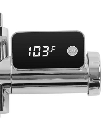 Shower Thermometer G1/2 5-85 C LED Display, Easy Installation - 0.5 C Accuracy, Silver - Buy Online on SooperMarket.com