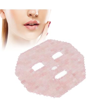 Jadestone Eye Massager Facial Cover Face Massage Jadestone Facial Sleeping Cover for Alleviate Puffiness Face Massage Relax Eyes Relieve Migraine Meditation Beauty (Rose Quartz)