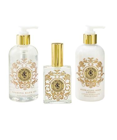 Shelley Kyle De Ma Mere Complete Gift Set Includes Hydrating Body Lotion Foaming Bath Gel And Perfume Packaged in Beautiful Cream and Gold Gift Box with Ribbon - Buy Online on SooperMarket.com